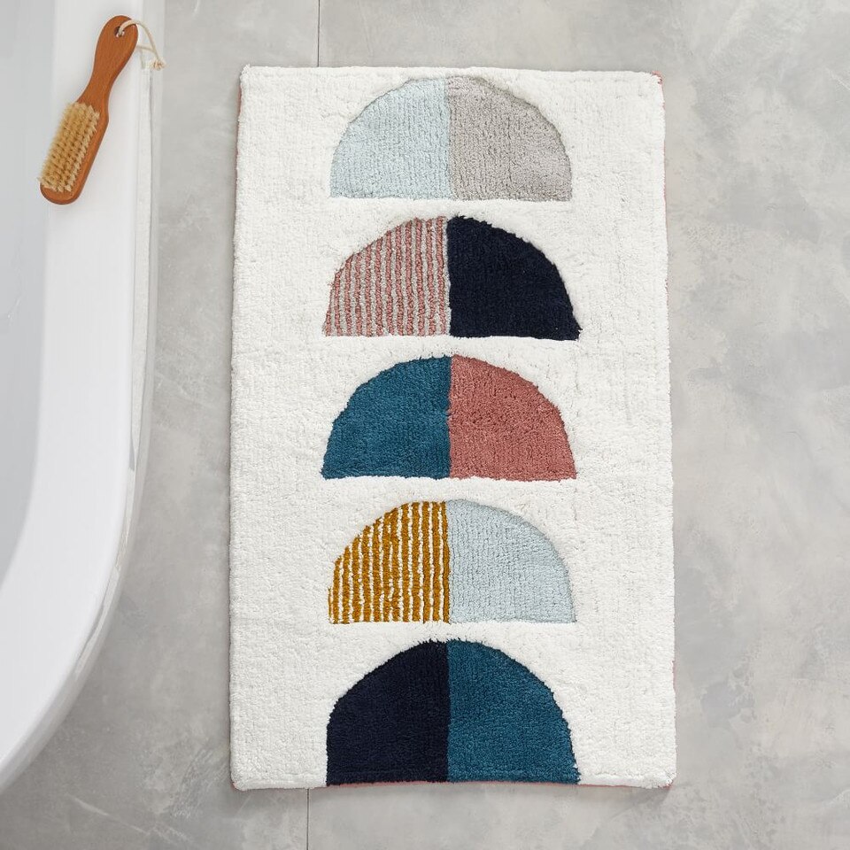 Organic Half Moons Bath Mat West Elm UK